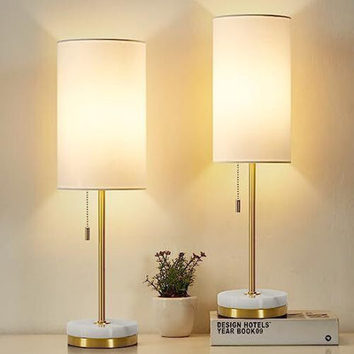 Table Lamps for Bedroom Set of 2, Gold Bedside Lamps, Nightstand Lamp,